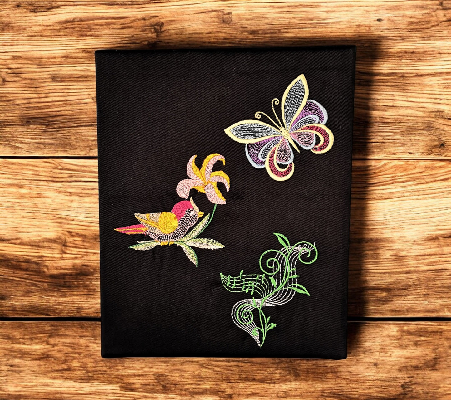 Butterfly and Bird Home Décor, Embroidered Butterfly and Birdy Wall Hanging Birthday Gift, Butterfly Lovers