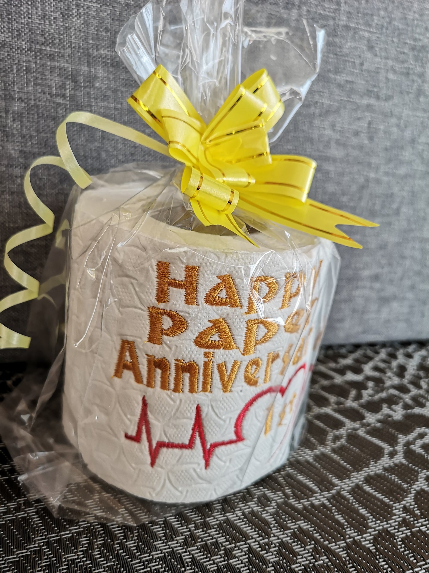 1st Anniversary Gift Novelty Gift Embroider Toilet Paper Anniversary Gift First Wedding Anniversary Gift Handmade Novelty Gift
