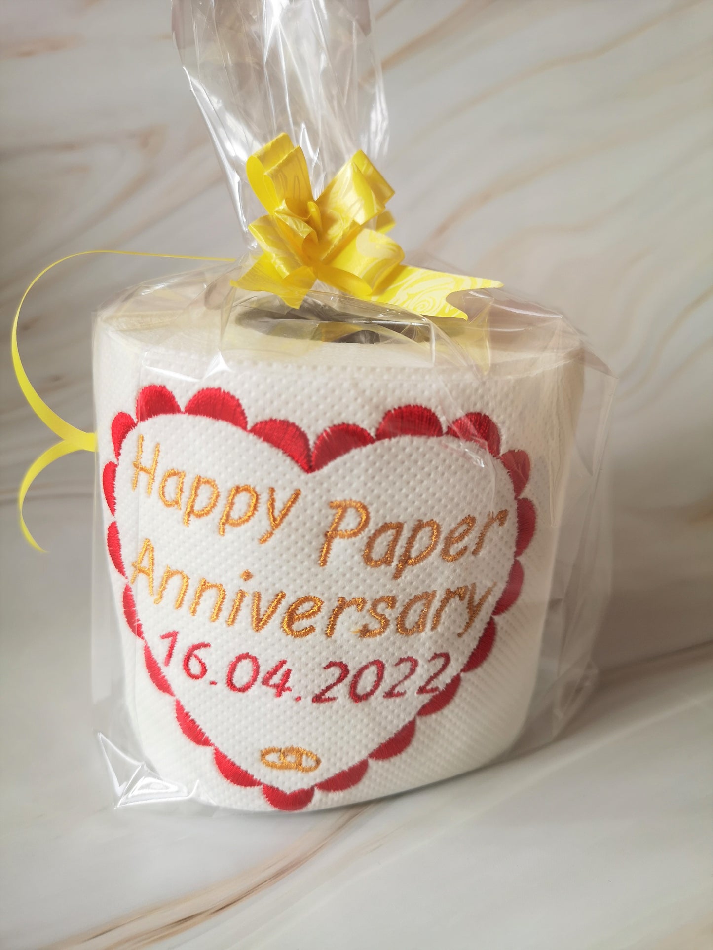 1st Paper Anniversary Gift, Paper Anniversary Gift, Embroider Toilet Paper, First Wedding Anniversary Gift, Anniversary Gift (Copy)
