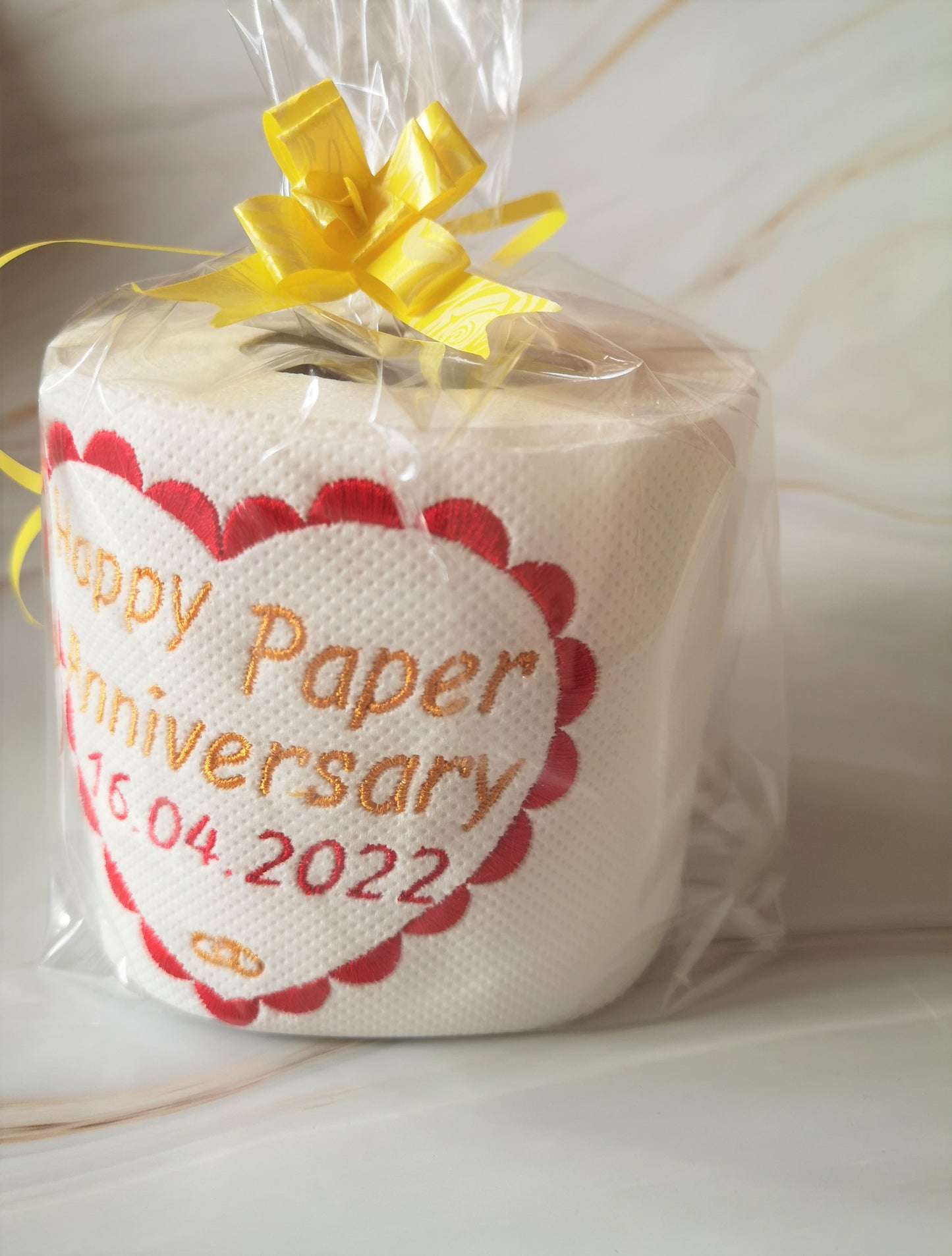 1st Paper Anniversary Gift, Paper Anniversary Gift, Embroider Toilet Paper, First Wedding Anniversary Gift, Anniversary Gift (Copy)