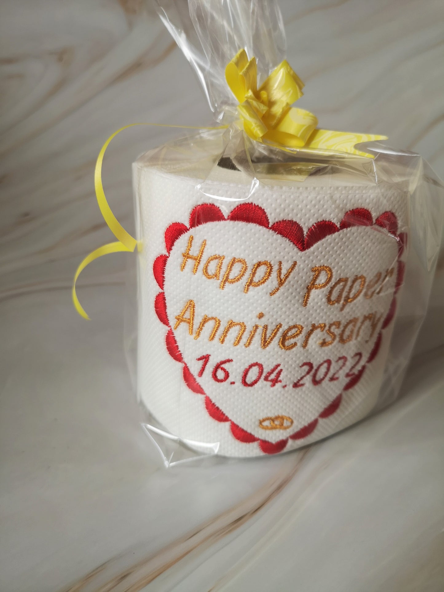 1st Paper Anniversary Gift, Paper Anniversary Gift, Embroider Toilet Paper, First Wedding Anniversary Gift, Anniversary Gift (Copy)