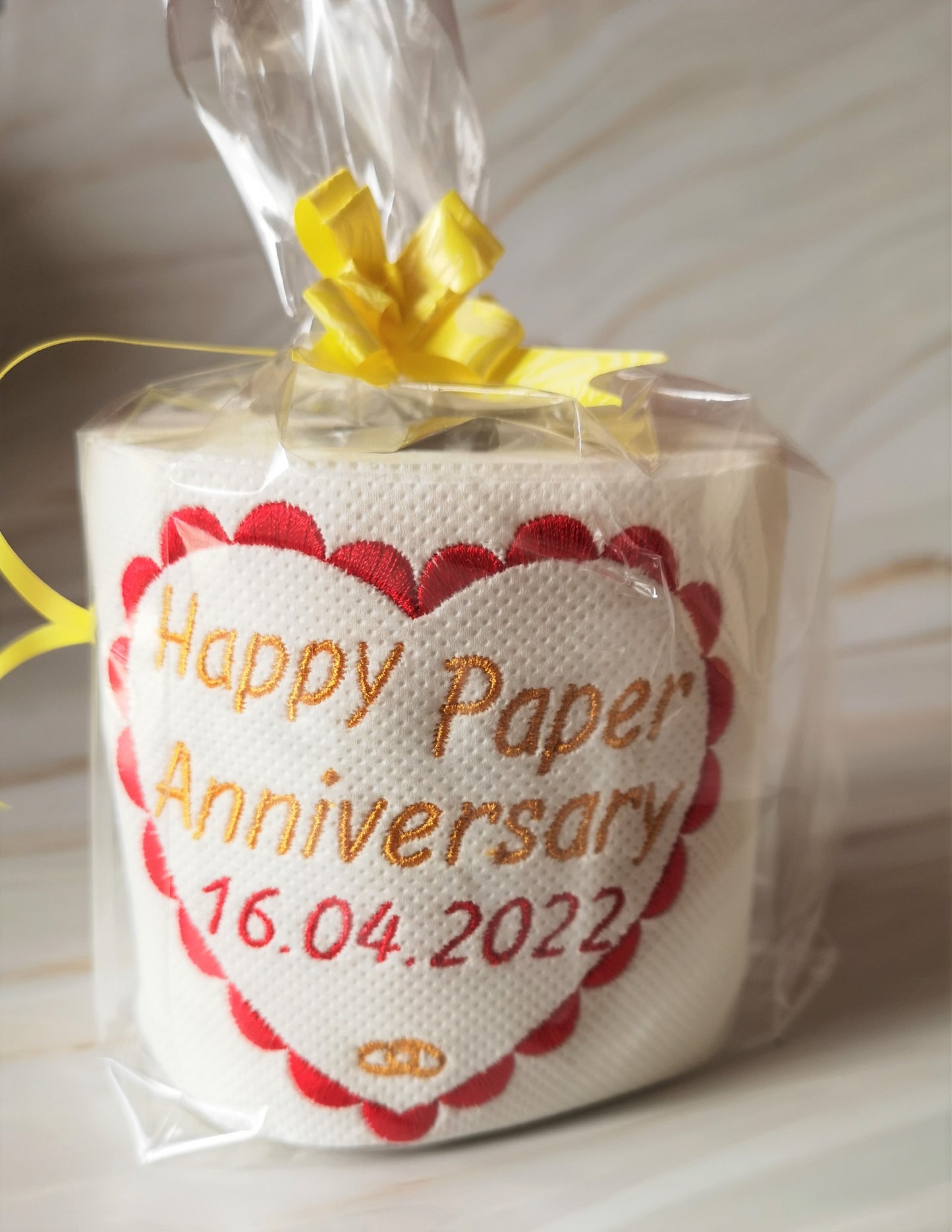1st Paper Anniversary Gift, Paper Anniversary Gift, Embroider Toilet Paper, First Wedding Anniversary Gift, Anniversary Gift (Copy)