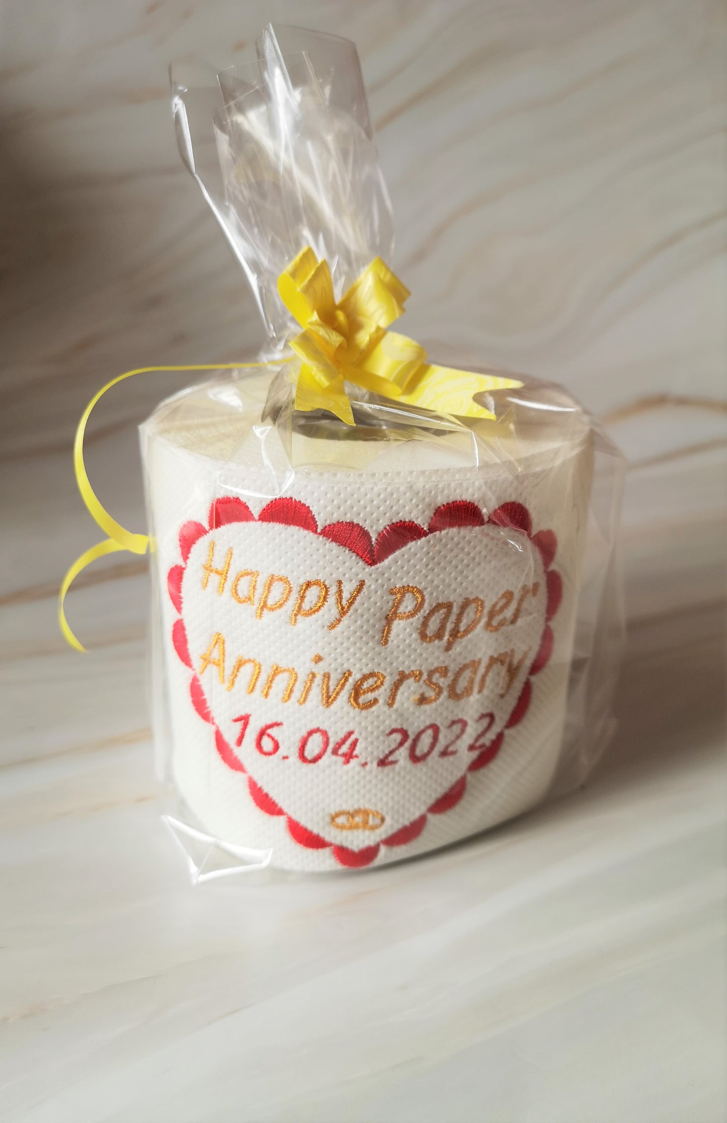 1st Paper Anniversary Gift, Paper Anniversary Gift, Embroider Toilet Paper, First Wedding Anniversary Gift, Anniversary Gift (Copy)