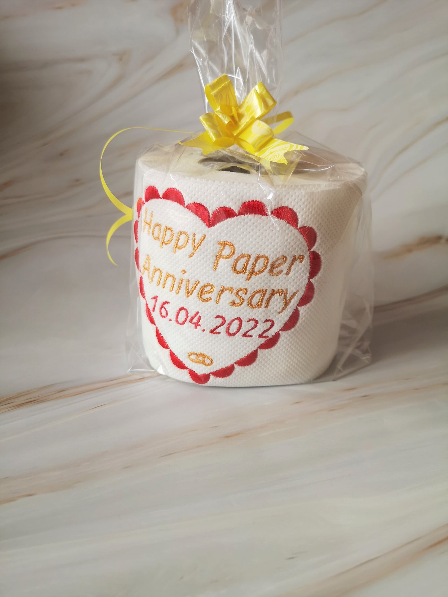 1st Paper Anniversary Gift, Paper Anniversary Gift, Embroider Toilet Paper, First Wedding Anniversary Gift, Anniversary Gift (Copy)