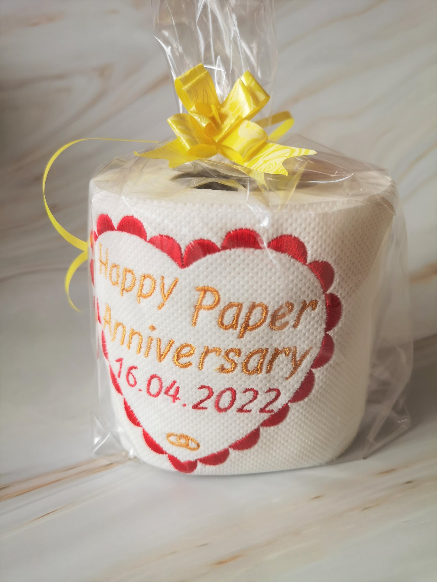 1st Paper Anniversary Gift, Paper Anniversary Gift, Embroider Toilet Paper, First Wedding Anniversary Gift, Anniversary Gift (Copy)
