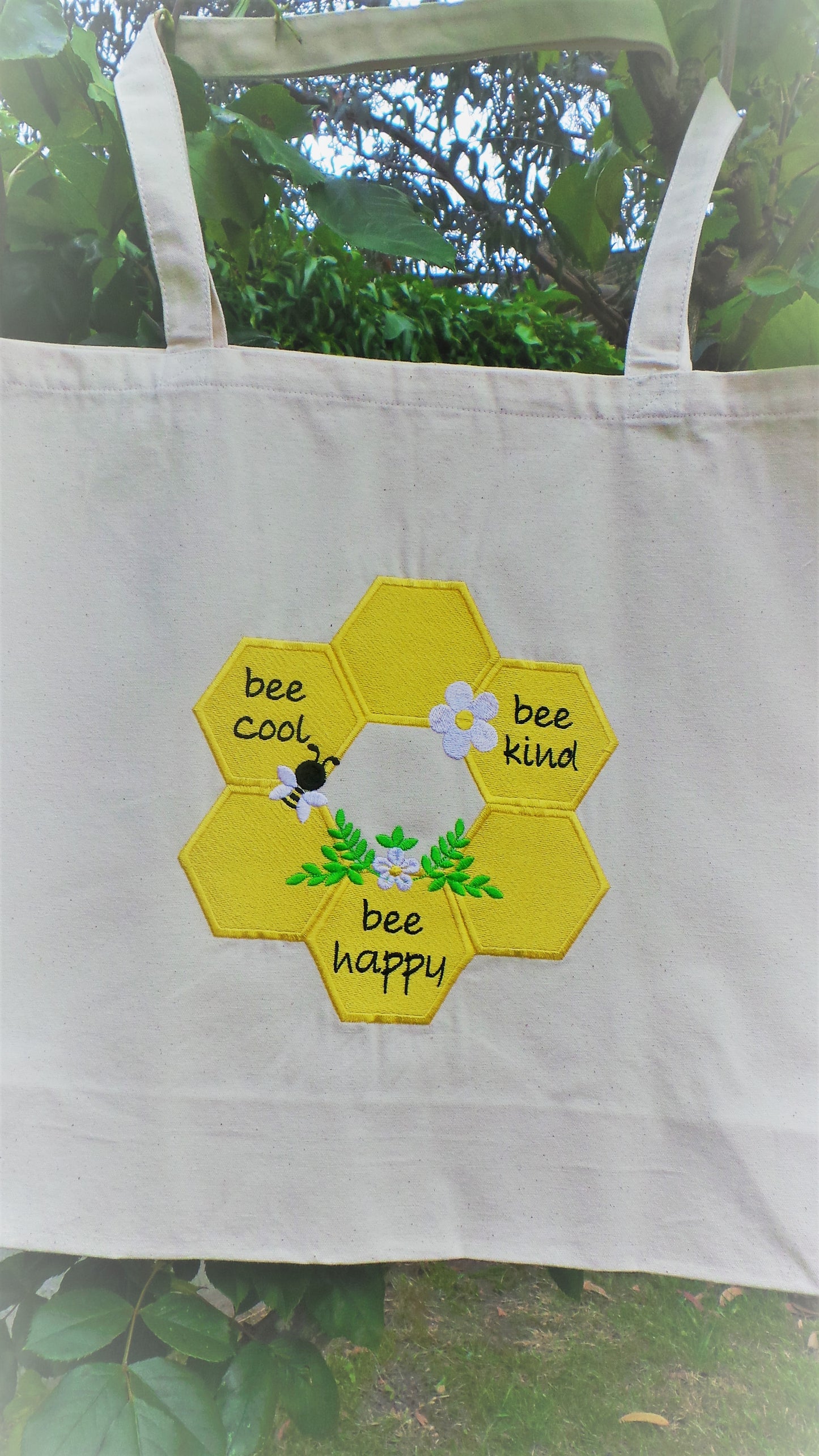 Tote Bag UK Embroider Honey ,Bee Tote Bag Organic Cotton Tote Bag UK Large Beach Bag Wife Birthday Gift Bespoke Totes for Gift