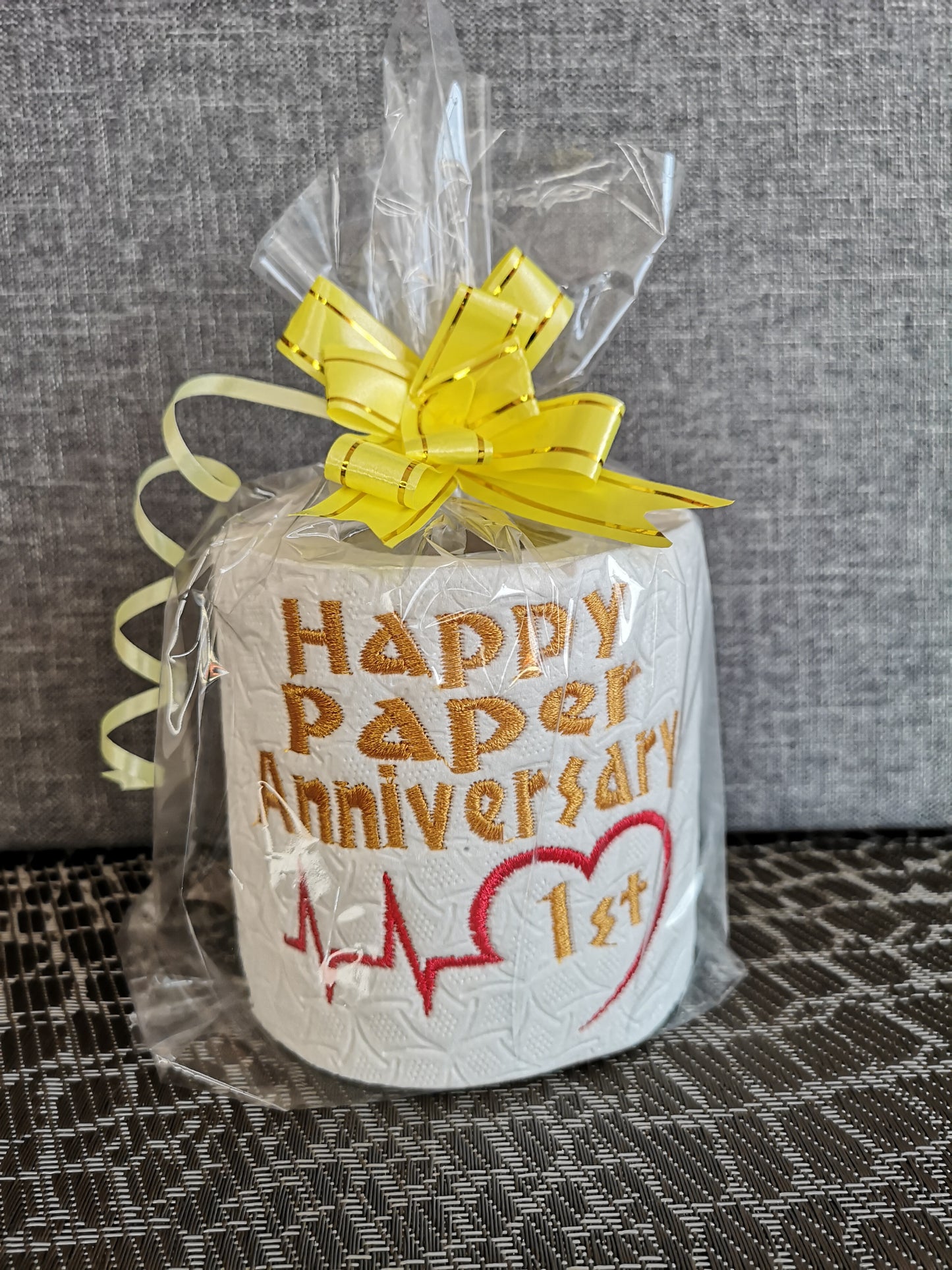 1st Anniversary Gift Novelty Gift Embroider Toilet Paper Anniversary Gift First Wedding Anniversary Gift Handmade Novelty Gift