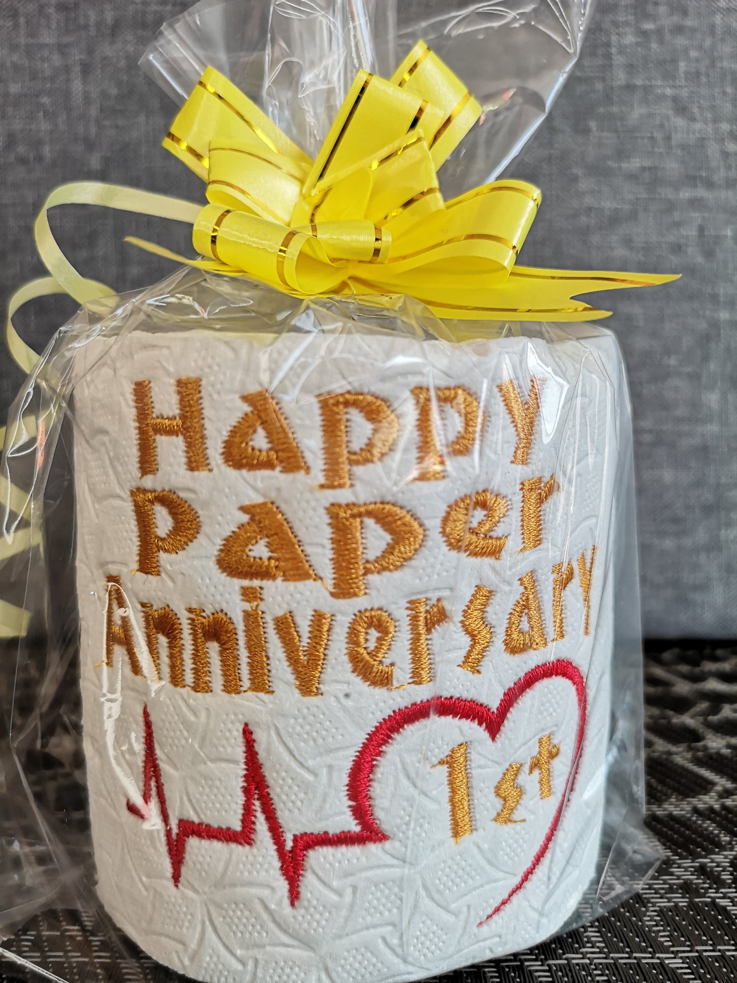 1st Anniversary Gift Novelty Gift Embroider Toilet Paper Anniversary Gift First Wedding Anniversary Gift Handmade Novelty Gift