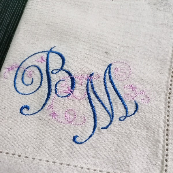 Personalised Napkins Embroidered Cotton Hemstitched dinner napkins 20x20in Monogrammed Napkins Serviette Anniversary Gift Napkins Set