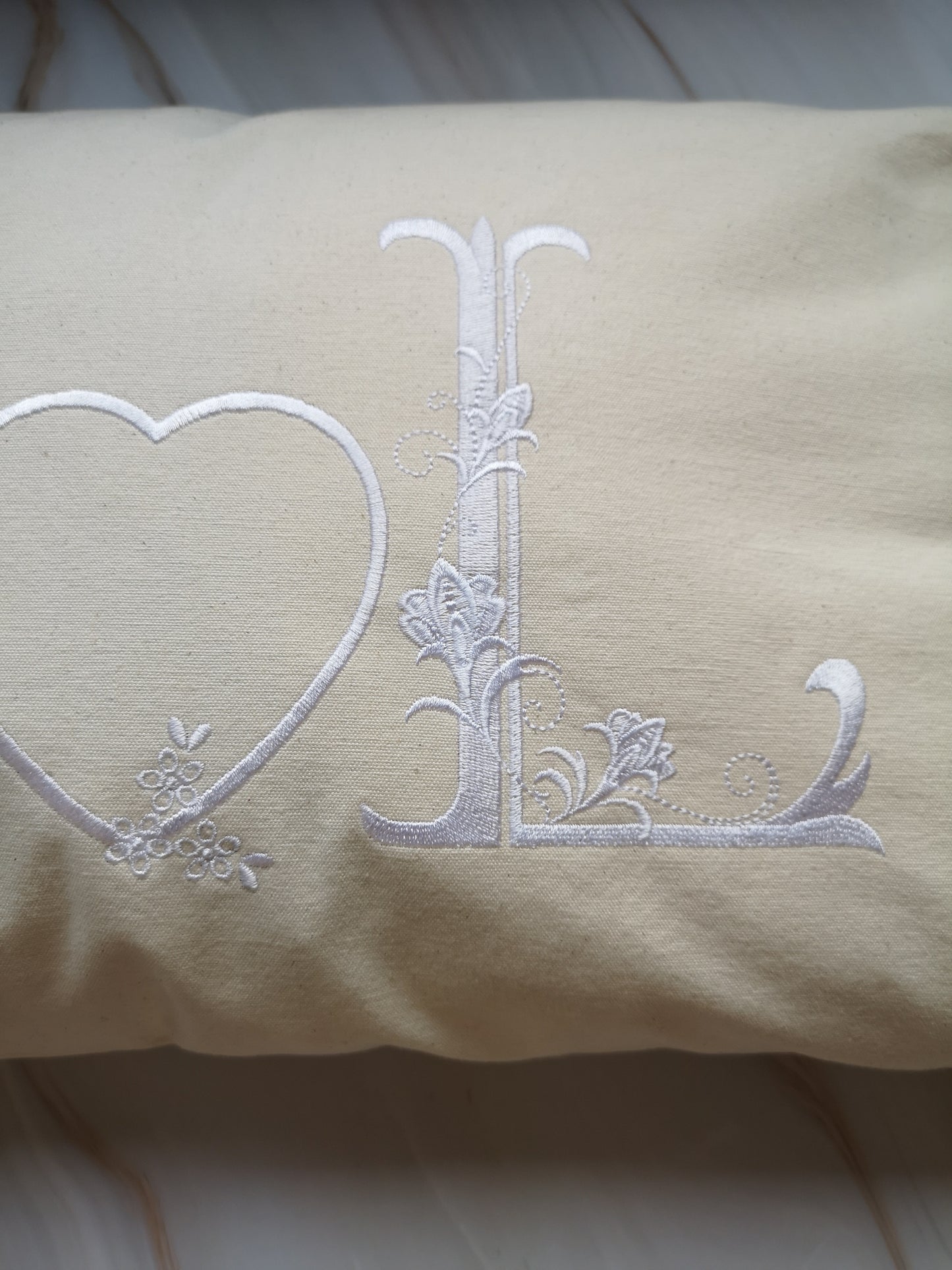 Personalized Cushion with Monograms 4th Anniversary Linen Gift UK 2nd Cotton Anniversary Gift UK Embroidered Wedding Gift UK