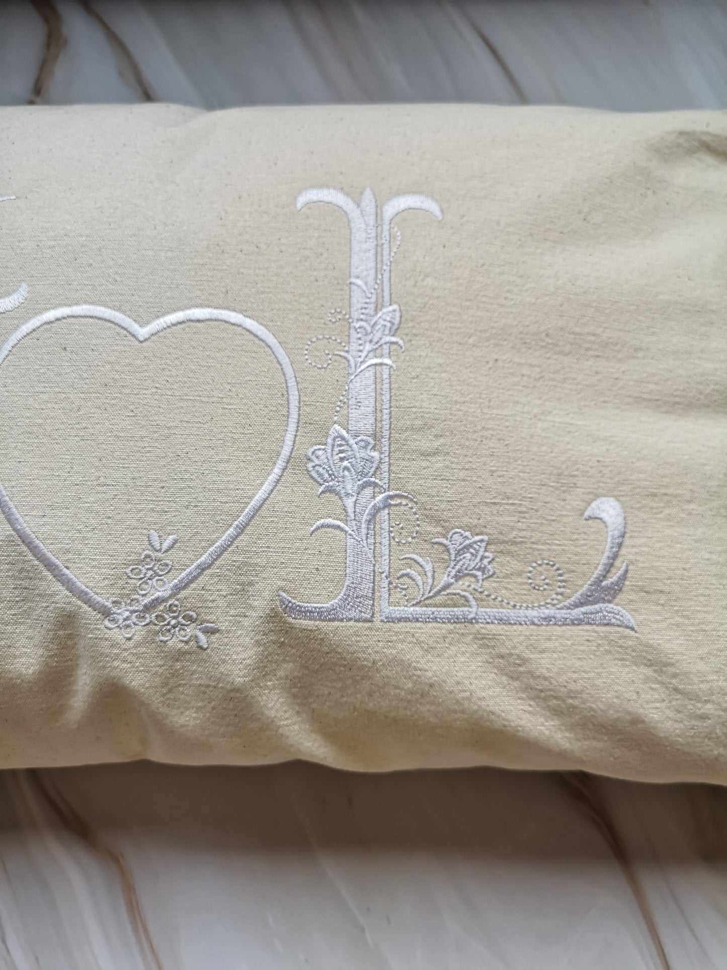 Personalized Cushion with Monograms 4th Anniversary Linen Gift UK 2nd Cotton Anniversary Gift UK Embroidered Wedding Gift UK