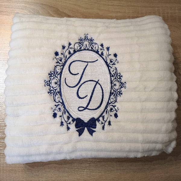 Personalised Throw Blanket Wedding Linen Anniversary Gift UK 4th Anniversary Gift Embroidered Furry Fleece Blanket Cotton anniversary Gift