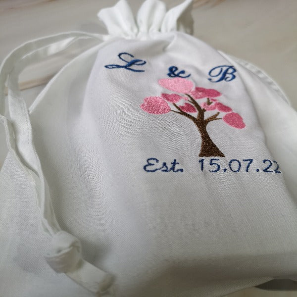 Personalised Jewish Wedding Glass Bag UK Embroider Breaking Glass Pouch Jewish Groom Glass Bag Jewish Wedding Ceremony Gift Jewish Tradition