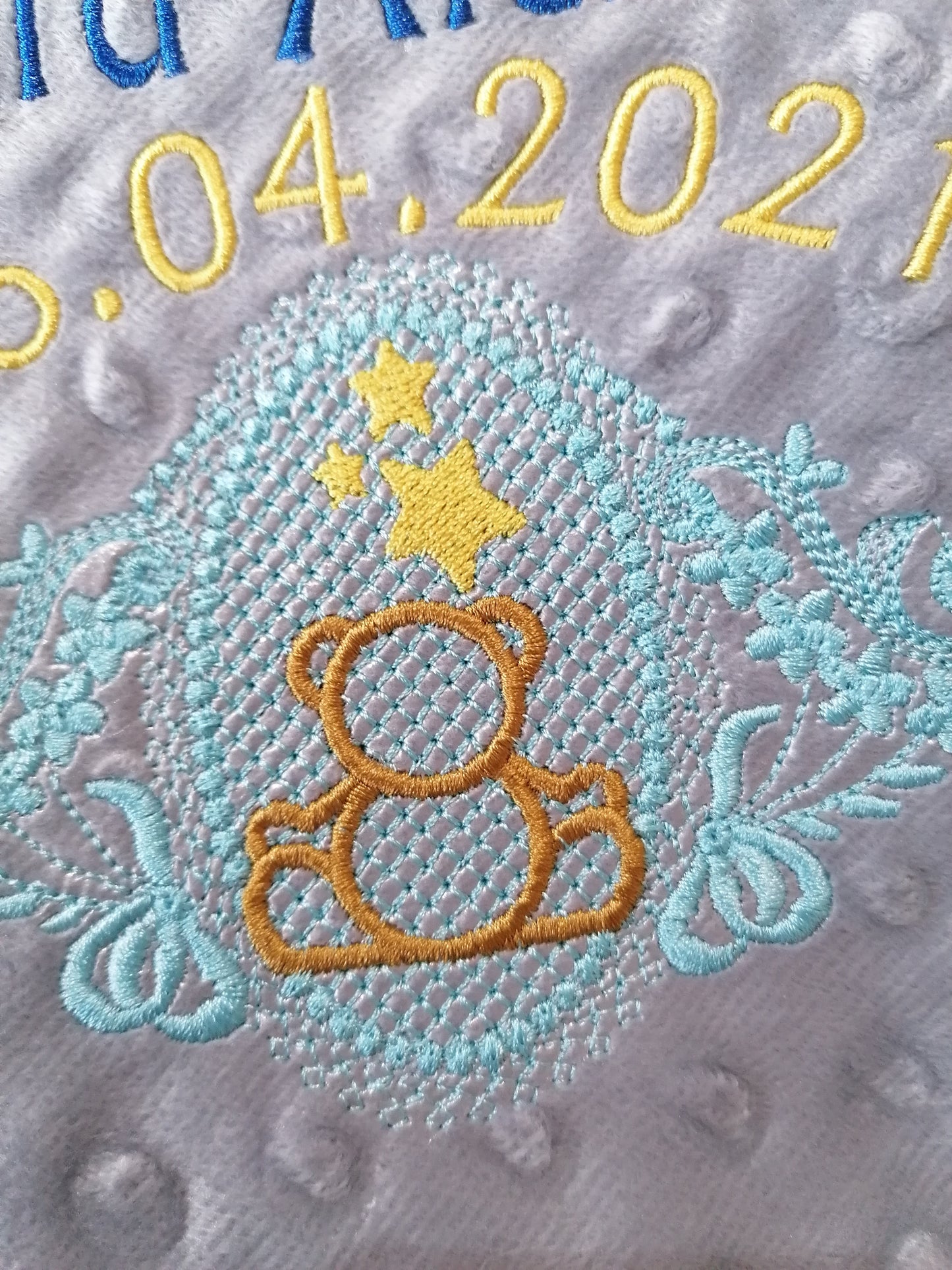 Personalised Baby Blanket Embroidered Boy Girl Blanket Christening Shawl Baptism Keepsake Gift Luxury Baby White Pink Blue Grey Blanket