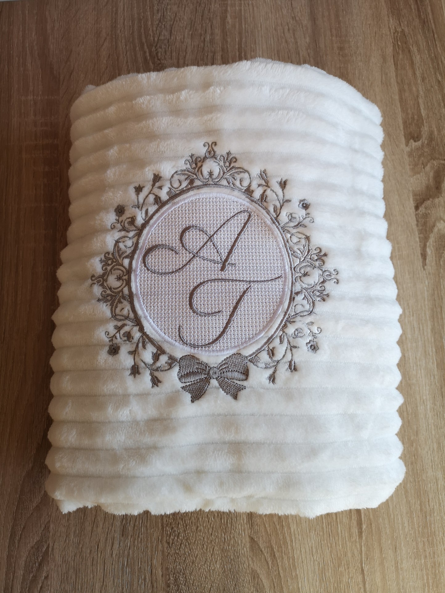 Personalised Throw Blanket Wedding Linen Anniversary Gift UK 4th Anniversary Gift Embroidered Furry Fleece Blanket Cotton anniversary Gift