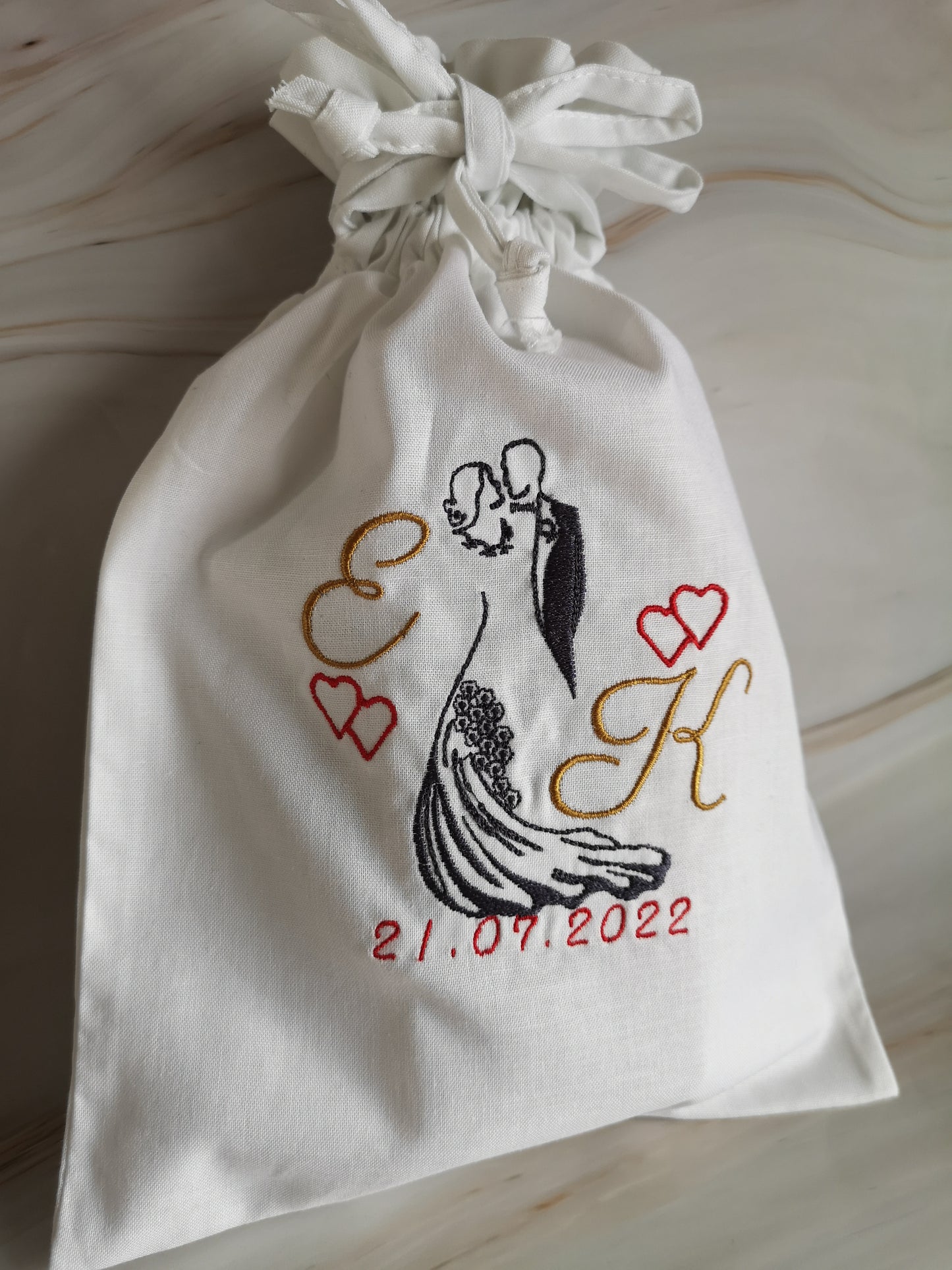 Personalised Jewish Wedding Glass Bag UK Embroider Breaking Glass Pouch Jewish Groom Glass Bag Jewish Wedding Ceremony Gift Jewish Tradition