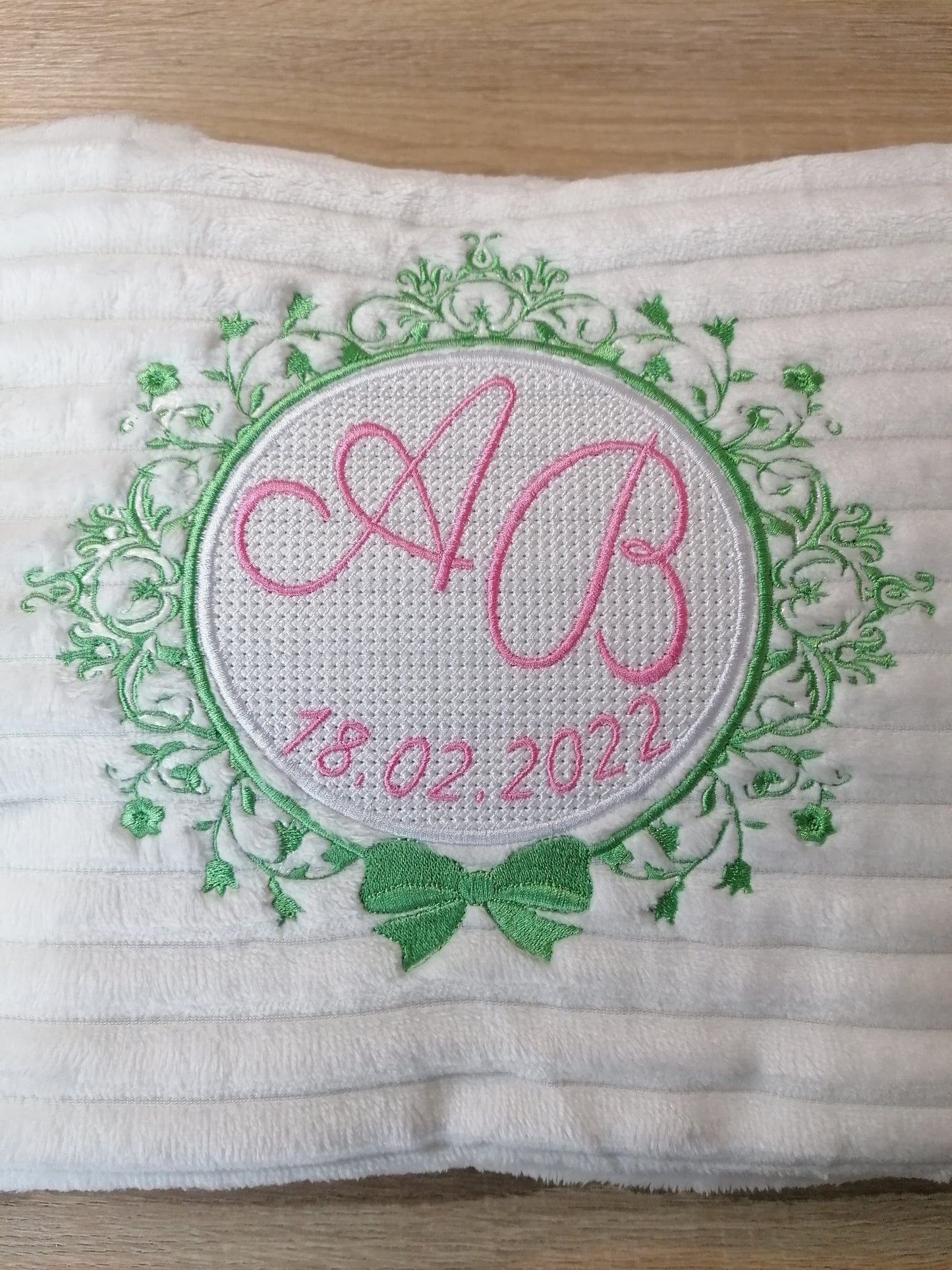 Personalised Throw Blanket Wedding Linen Anniversary Gift UK 4th Anniversary Gift Embroidered Furry Fleece Blanket Cotton anniversary Gift