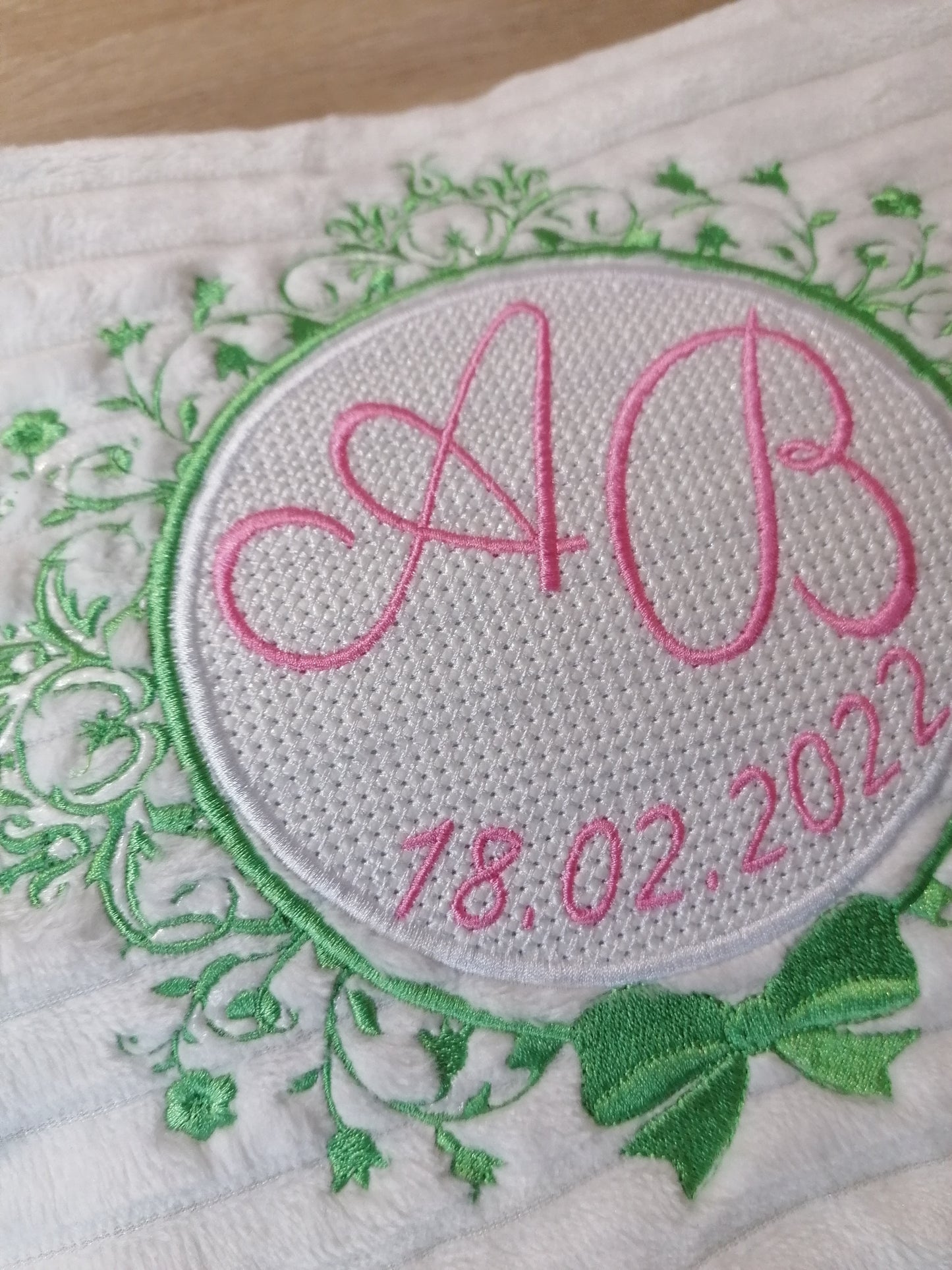 Personalised Throw Blanket Wedding Linen Anniversary Gift UK 4th Anniversary Gift Embroidered Furry Fleece Blanket Cotton anniversary Gift